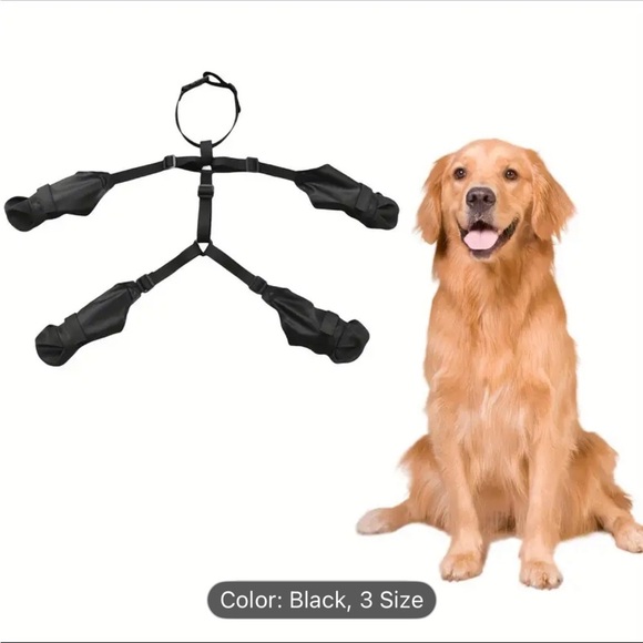 Waterproof Booties Dog Waterproof Booties in Black XL Adjustable NWOT Recovery!! - Picture 4 of 9